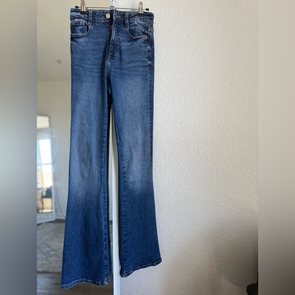 Zara Dark Blue Flare Jeans